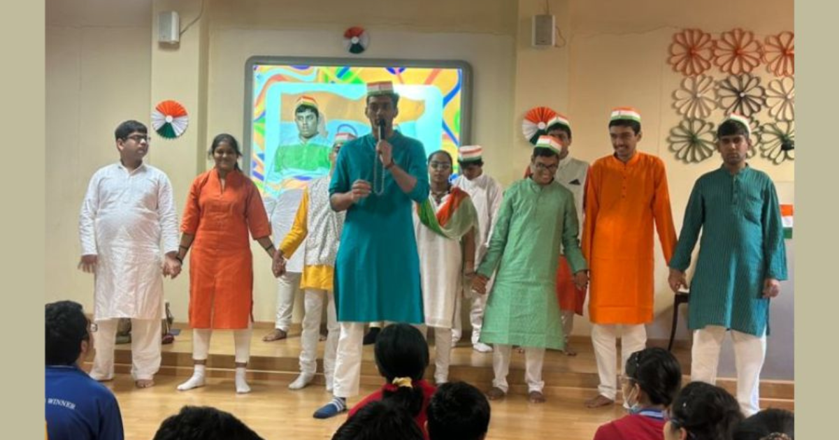 Autistic students performing at SPJ Sadhana School in association with Rotary Club of Bombay Peninsula